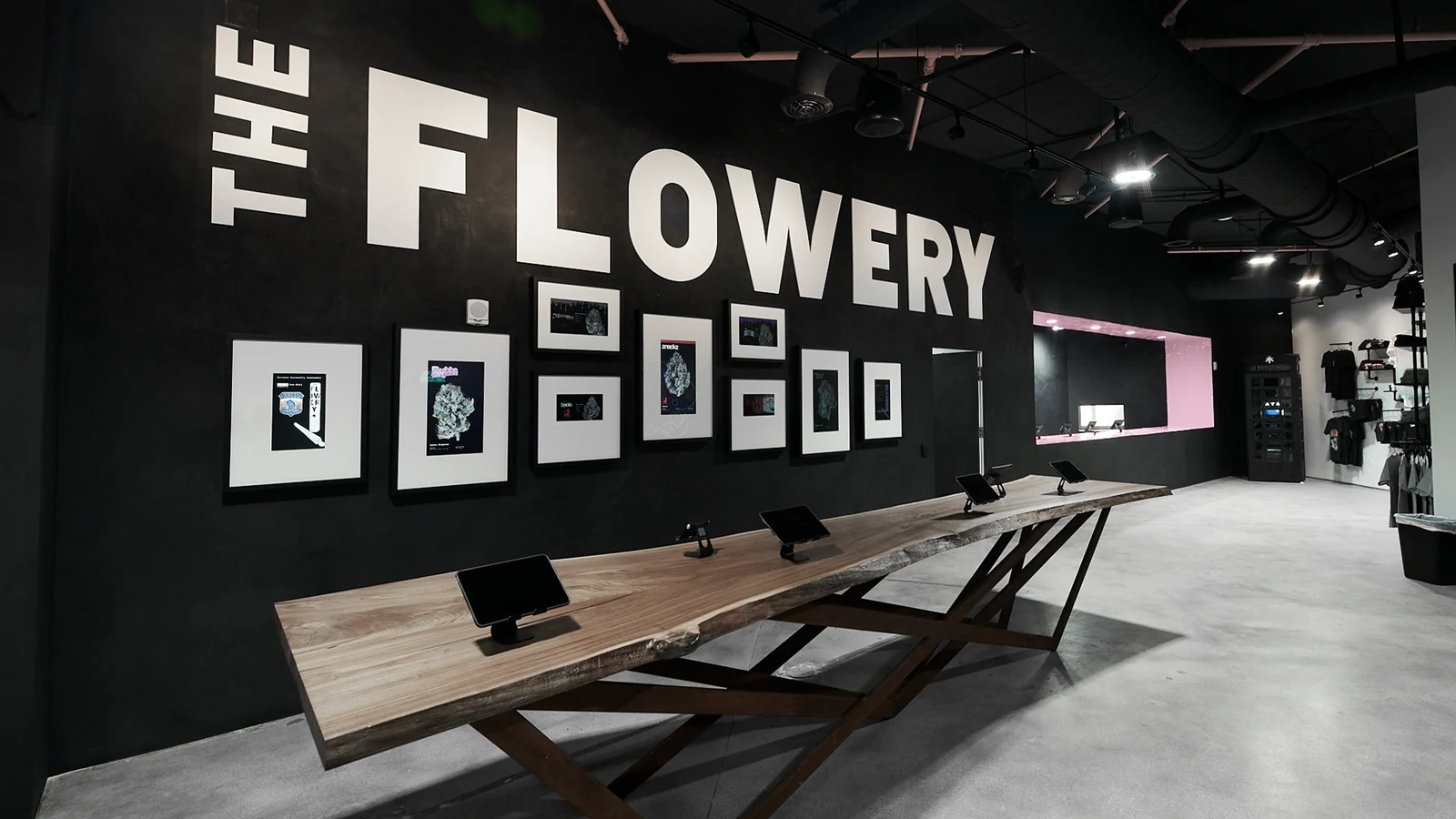 Finished retail interior at The Flowery North Miami